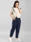 White And Navy MESMORA MF Trendy Look Western Top With Bottom Heavy Collection 1110